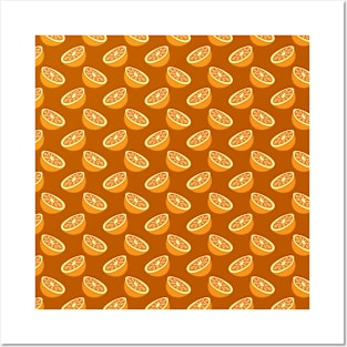 Orange Halves Pattern Posters and Art